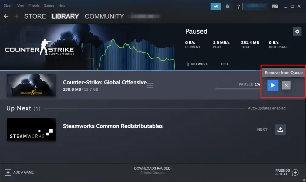 Canceling A Download On Steam