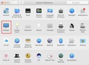 Mac system display settings
