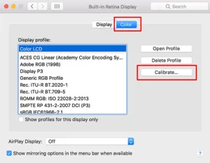 calibrate your macbook display